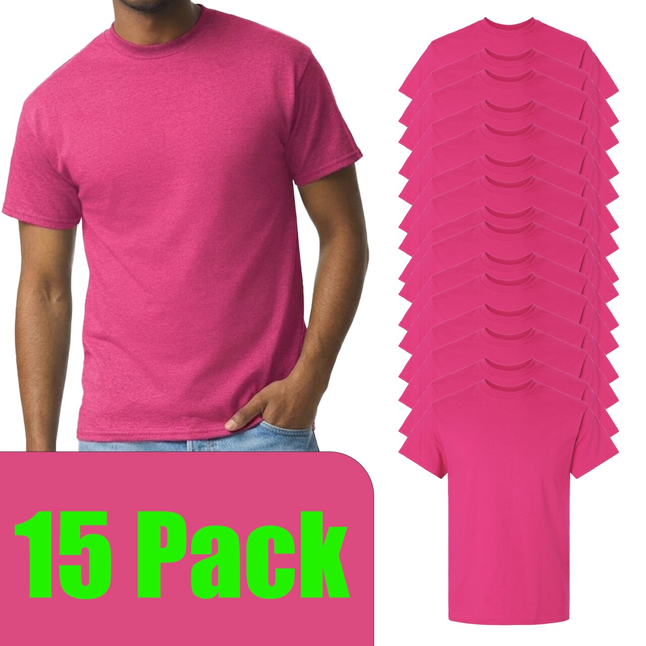 Gildan Adult's Ultra Cotton Heliconia T-Shirt, Arts & Craft Plain tee